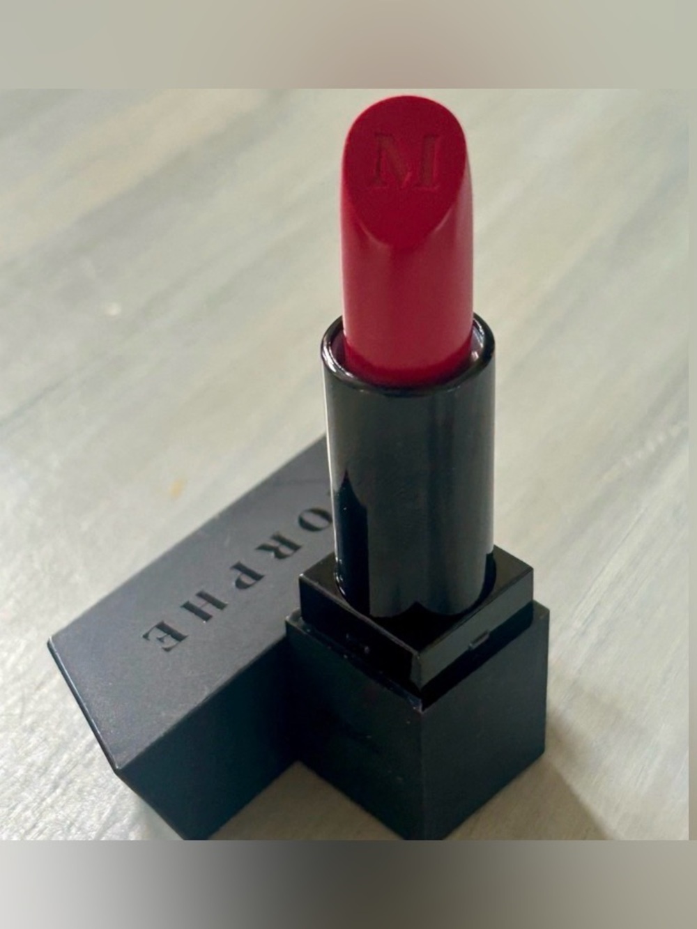 Morphe Bold “True Love” Cream Lipstick Classic Deep Rosy Red Full Size